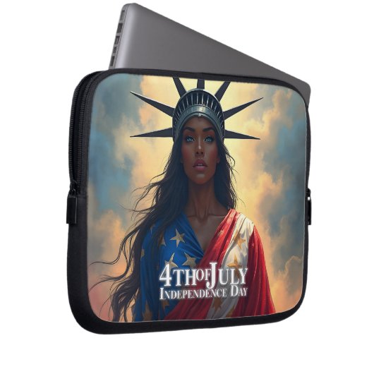 Lady Liberty Reimagined - Ein neues Gesicht der Fr Laptopschutzhülle (Vorne Rechts)