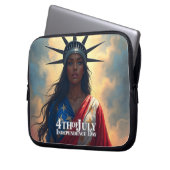 Lady Liberty Reimagined - Ein neues Gesicht der Fr Laptopschutzhülle (Vorderseite Links)