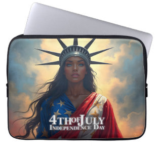 Lady Liberty Reimagined - Ein neues Gesicht der Fr Laptopschutzhülle