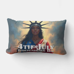 Lady Liberty Reimagined - Ein neues Gesicht der Fr Lendenkissen