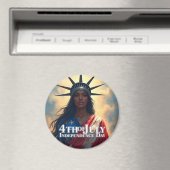 Lady Liberty Reimagined - Ein neues Gesicht der Fr Magnet (In Situ (Geschirrspüler))