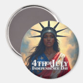 Lady Liberty Reimagined - Ein neues Gesicht der Fr Magnet (Vorderseite/Rückseite)