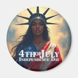 Lady Liberty Reimagined - Ein neues Gesicht der Fr Magnet