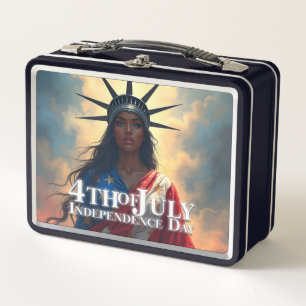 Lady Liberty Reimagined - Ein neues Gesicht der Fr Metall Brotdose