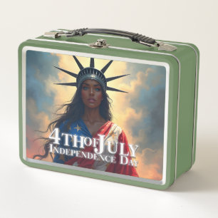 Lady Liberty Reimagined - Ein neues Gesicht der Fr Metall Brotdose