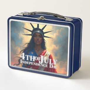 Lady Liberty Reimagined - Ein neues Gesicht der Fr Metall Brotdose