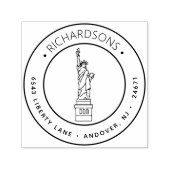 Lady Liberty Rücksendeadresse Permastempel (Design)