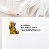 Lady Liberty Rücksendeadressen-Aufklebers (Insitu)