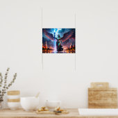 Lady Liberty says to Russia - Let Go of USA Poster (Küche)