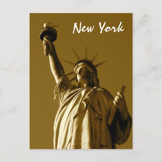 Lady Liberty (Sepia) Postkarte (Vorderseite)