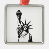 Lady Liberty Silbernes Ornament (Vorne)