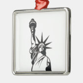 Lady Liberty Silbernes Ornament (Links)