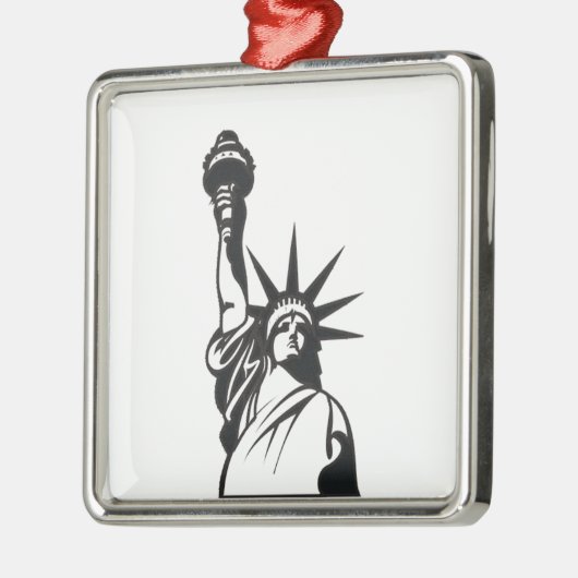 Lady Liberty Silbernes Ornament (Links)