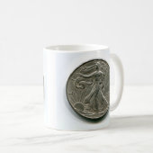 Lady Liberty Silver Dollar Kaffee Cup Kaffeetasse (VorderseiteRechts)