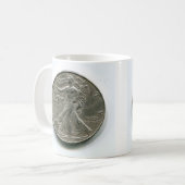 Lady Liberty Silver Dollar Kaffee Cup Kaffeetasse (Vorderseite Links)