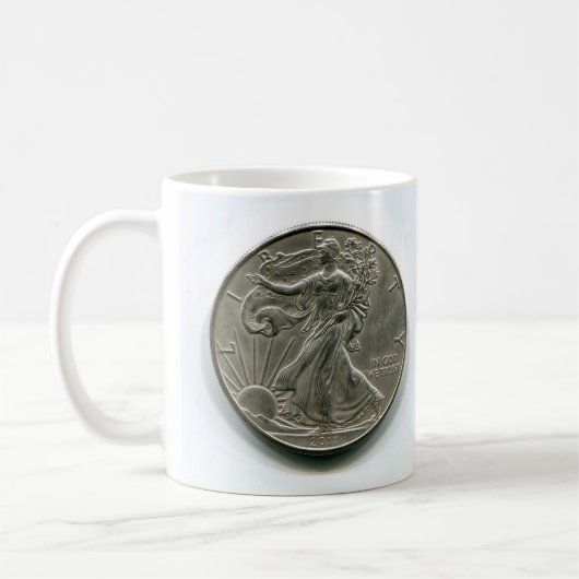 Lady Liberty Silver Dollar Kaffee Cup Kaffeetasse (Links)