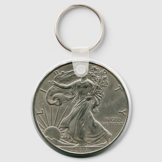 Lady Liberty Silver Dollar Schlüsselkette Schlüsselanhänger (Vorderseite)