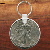 Lady Liberty Silver Dollar Schlüsselkette Schlüsselanhänger (Vorderseite)