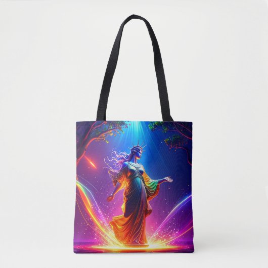 Lady Liberty Strikes for Freedom Democracy USA Tasche (Vorderseite)