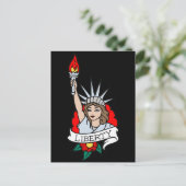 Lady Liberty Tattoo Postkarte (Stehend Vorderseite)