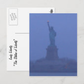 Lady Liberty The Statue of Liberty USA 4. Juli Postkarte (Vorne/Hinten)