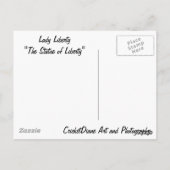 Lady Liberty The Statue of Liberty USA 4. Juli Postkarte (Rückseite)