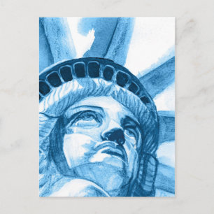 Lady Liberty Tränen Postkarte