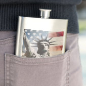 Lady Liberty und der Individuelle Name der amerika Flachmann (Beispiel)