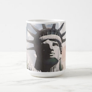 Lady Liberty und die amerikanische Flagge Kaffeetasse