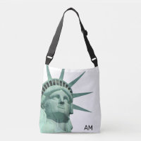 Lady Liberty und Monogram on White