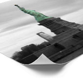 Lady Liberty und NY skyline Poster (Ecke)