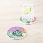 Lady Liberty und Sunrise Getränkeuntersetzer (Seite)