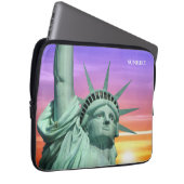 Lady Liberty und Sunrise Laptopschutzhülle (Vorne Rechts)