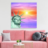 Lady Liberty und Sunrise Leinwanddruck (Insitu (Wohnzimmer))