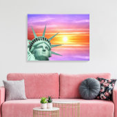 Lady Liberty und Sunrise Leinwanddruck (Insitu (Wohnzimmer))