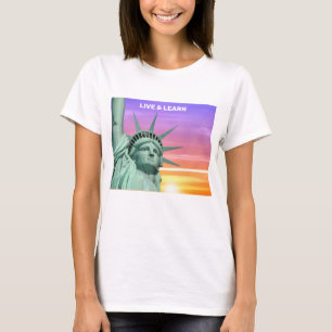 Lady Liberty und Sunrise T - Shirt