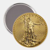 Lady Liberty US Gold Piece Magnet (Vorderseite/Rückseite)