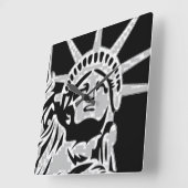 Lady Liberty Wall Clock Quadratische Wanduhr (Winkel)