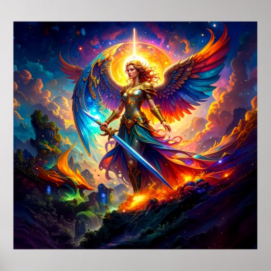 Lady Liberty Warrior Goddess Defender of Liberty Poster (Vorne)