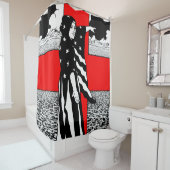 Lady Liberty WWI US Patriotic Poster 1918 Duschvorhang (Beispiel)