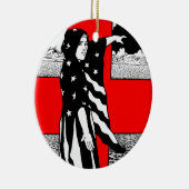 Lady Liberty WWI US Patriotic Poster 1918 Keramik Ornament (Rechts)