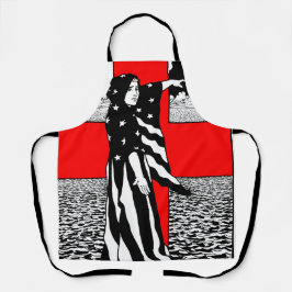 Lady Liberty WWI US Patriotic Poster 1918 Schürze