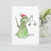 Lady Liberty zu Weihnachten Einladung (Stehend Vorderseite)