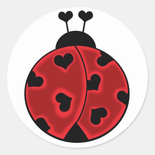 Lady Liebe Bug Stickers (Vorderseite)