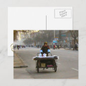 Lady liefert Waren Postkarte (Vorne/Hinten)