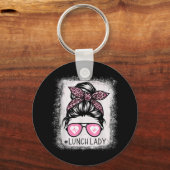 Lady Life gebleicht Shirts Pink Leopard Messy Schlüsselanhänger (Vorderseite)