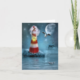 Lady Lighthouse Feiertagskarte