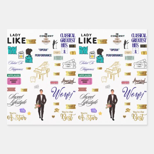 Lady Like Geschenkpapier Set (Vorderseite)