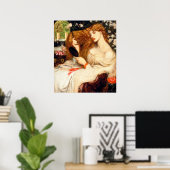 Lady Lilith (Atemberaubende Schönheit mit langem R Poster (Heimbüro)