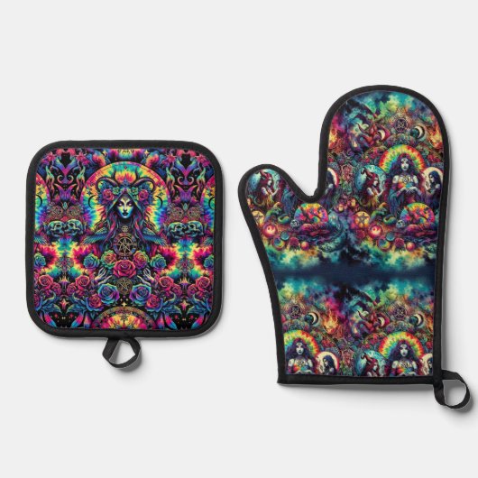 Lady Lilith Vanity Ofenhandschuh & Topflappen-Set (Vorderseite)
